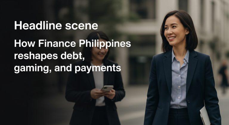 Infographic on Philippine finance and gaming sector trends