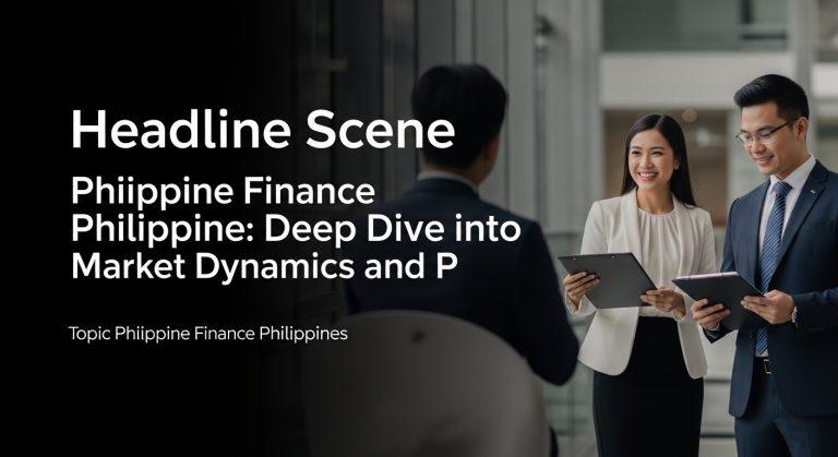 Philippine finance montage with digital apps and urban skyline.