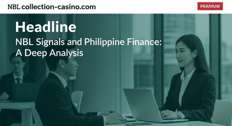 Editorial image combining finance and NBL branding with Philippine market visuals.