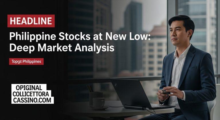 Philippine stock charts and peso movement depicted in a newsroom scene.