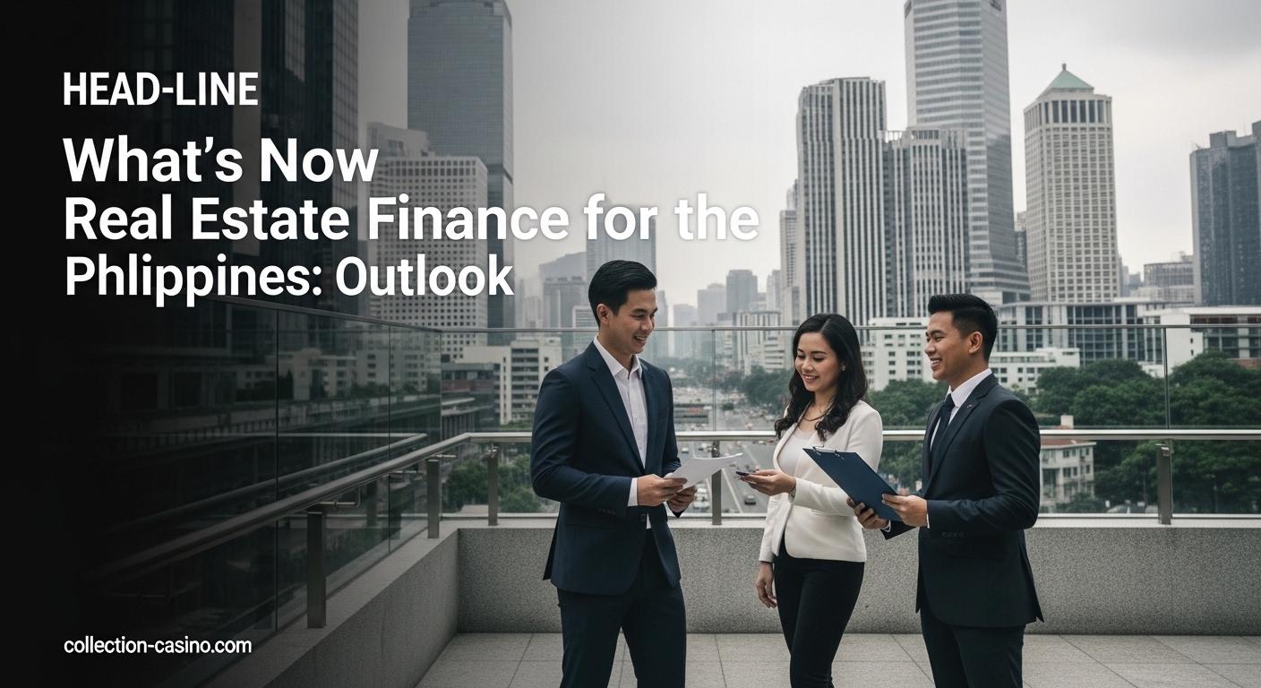 Philippines real estate finance concept with skyline and banking symbols