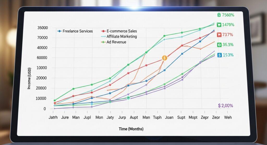online income growth passive income